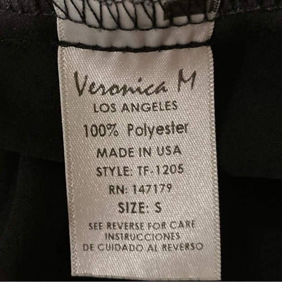 Veronica M V Neck Black Blouse with Elongated Shirt Tail - Picture 5 of 8